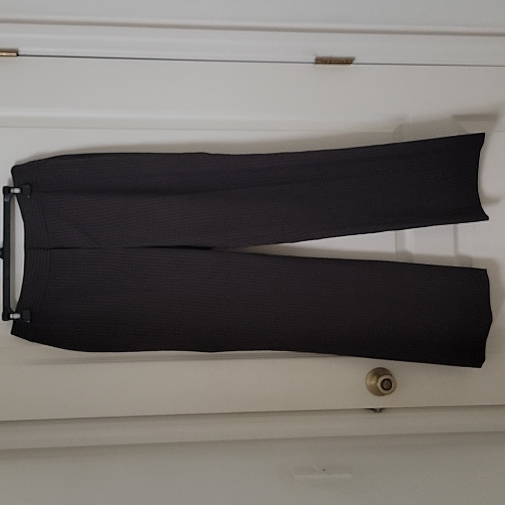 Nine West Size 8 Brown with Black Stripe Suit Pants / Trousers, Slight Flare Leg